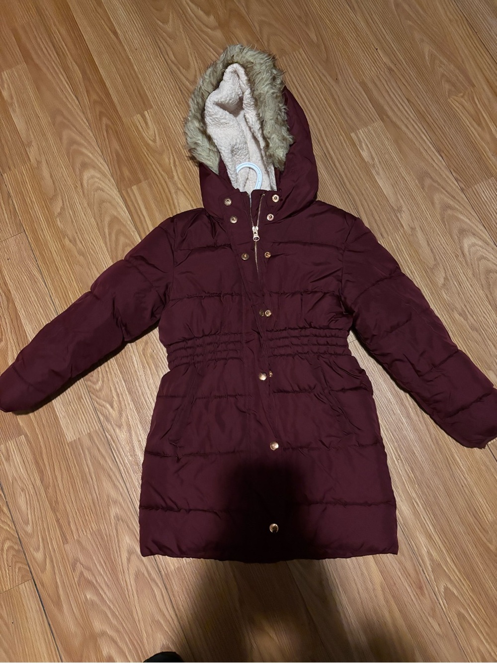 Girls size small 6/7 burgundy winter jacket